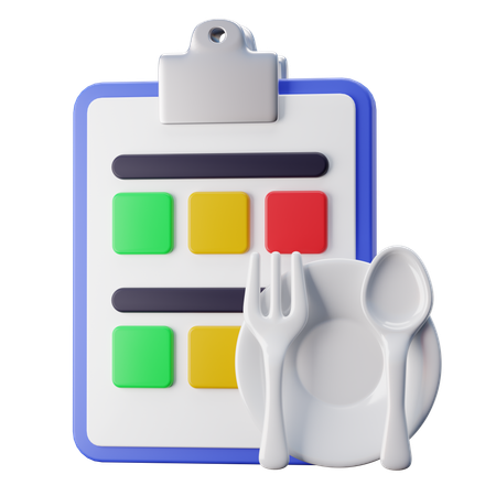 Meal Plan  3D Icon