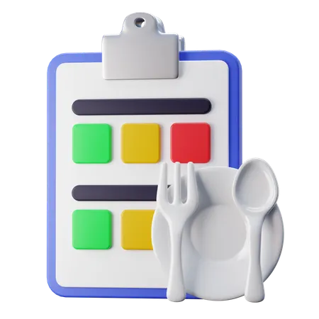 Meal Plan  3D Icon