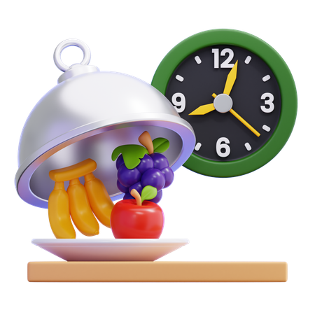 食事の時間  3D Icon