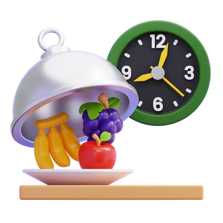 食事の時間  3D Icon