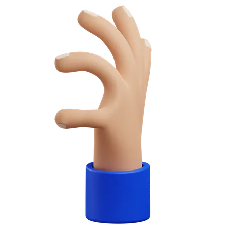 3 D Measure Hand Gesture With Isolated Background 3D Icon