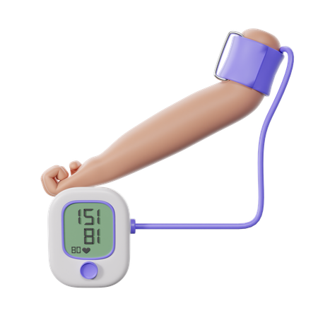 Measuring Blood Pressure  3D Icon