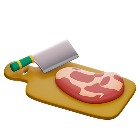 Meat Cleaver  3D Icon