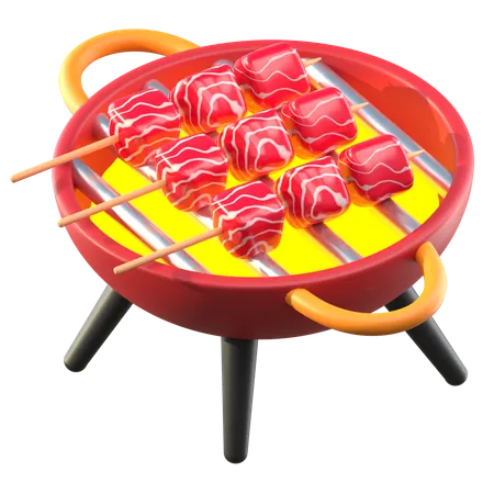 Meat Grill  3D Icon
