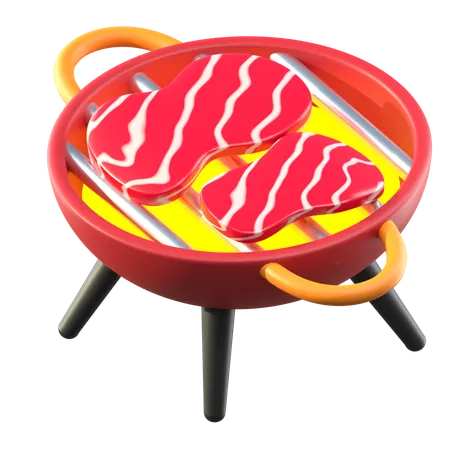 Meat Grill  3D Icon