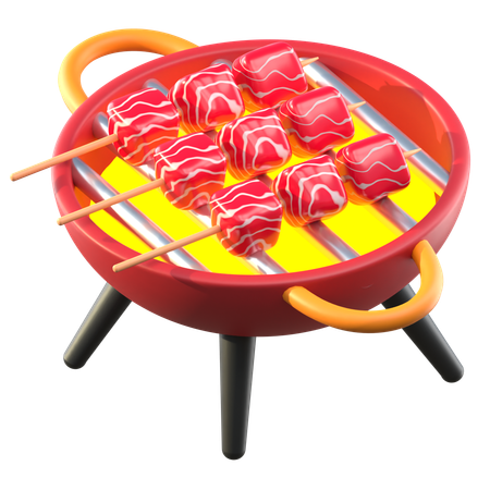 Meat Grill  3D Icon