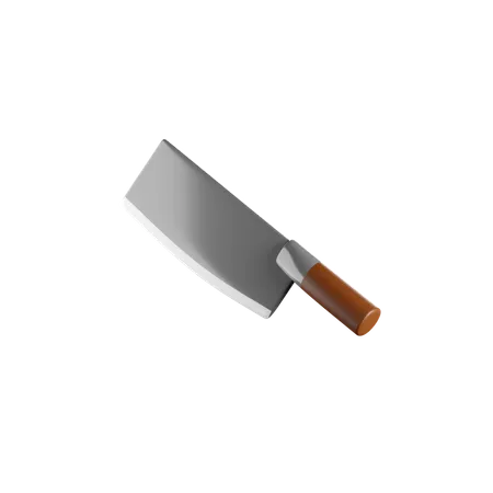 Meat Knife 3 D Render Isolated Images 3D Icon