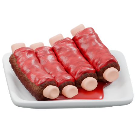 Meat Plate  3D Icon