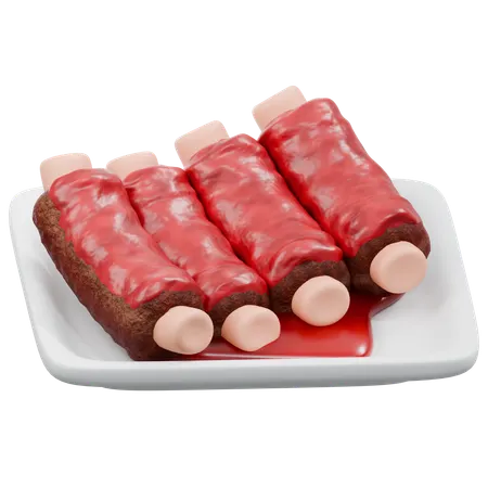 Meat Plate  3D Icon