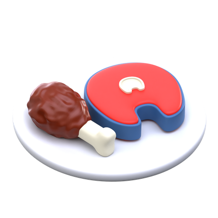 Meat Protein  3D Icon
