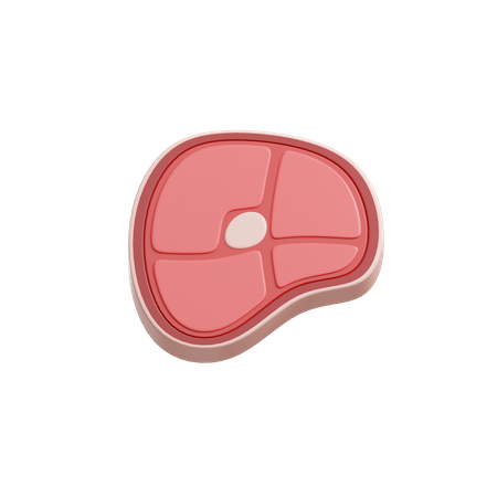 Meat Slice  3D Icon