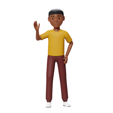 Mec agitant la main  3D Icon