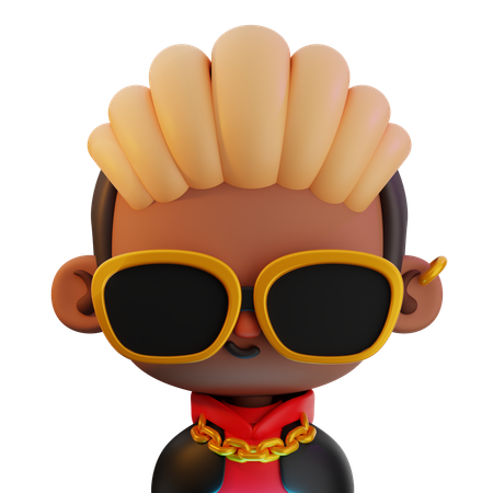 Mec blond avec des lunettes  3D Icon