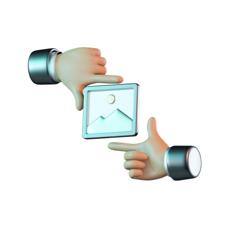 Meça a moldura com as mãos  3D Icon