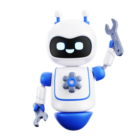 Robot mécanicien  3D Icon