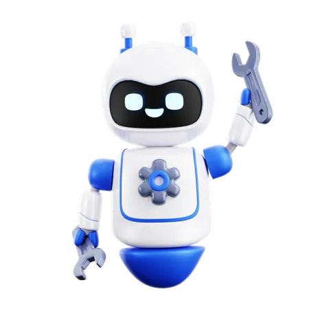 Robot mécanicien  3D Icon