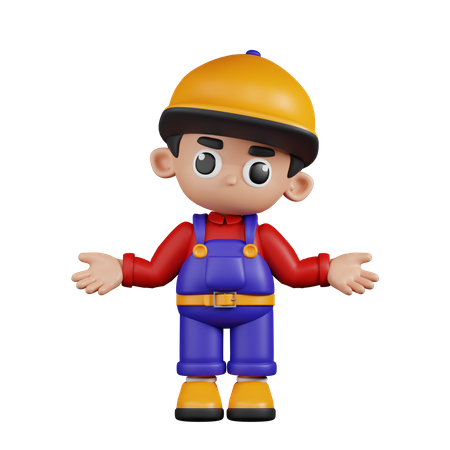 Mechanic Doing The No Idea  3D Icon