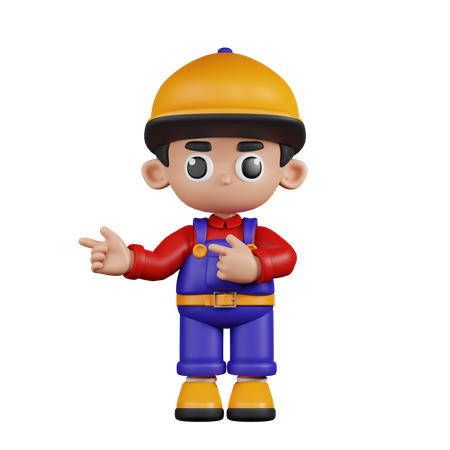 Mechanic Pointing Fingers In Direction  3D Icon