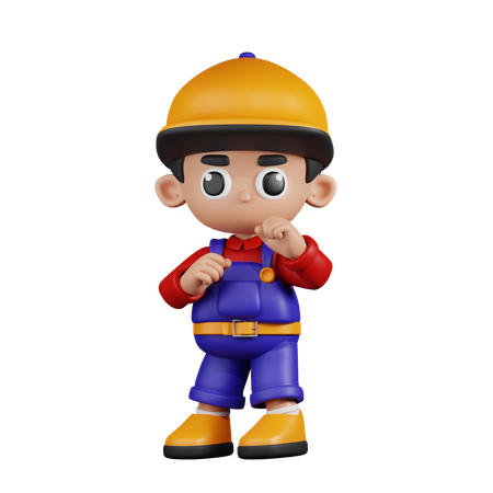 Mechanic Ready To Fight  3D Icon