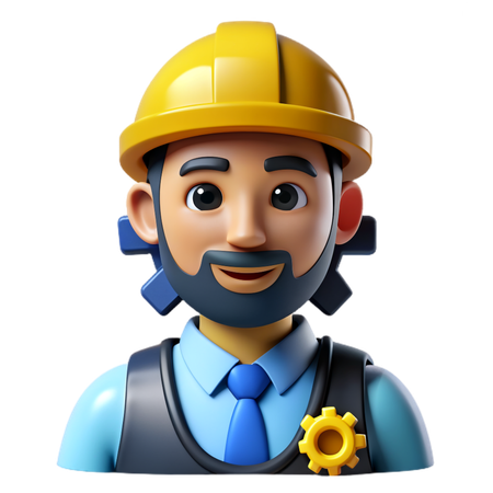 Mechanical engineer  3D Icon