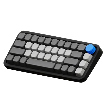 Mechanical Keyboard With Knop  3D Icon