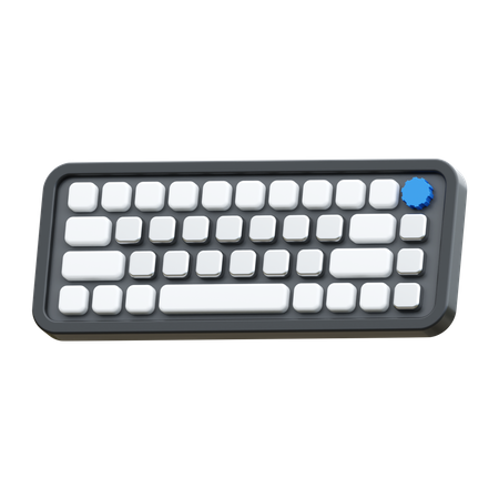 Mechanical Keyboard With Knop  3D Icon