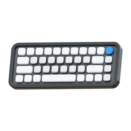 Mechanical Keyboard With Knop 3 D Render Illustration 3D Icon