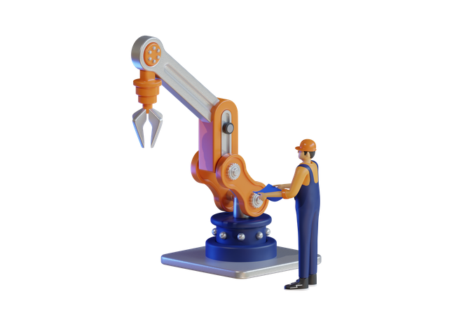 Mechanical robot  3D Icon