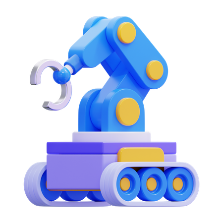 Mechanical Robot Arm  3D Illustration