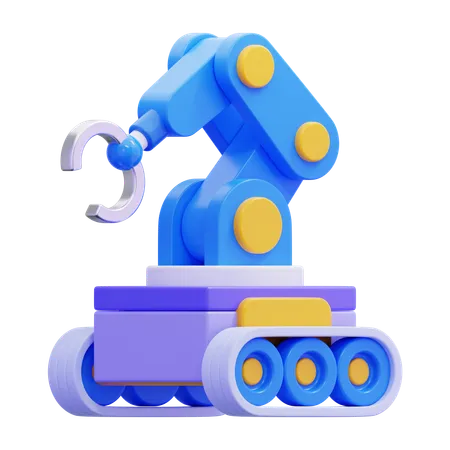 Mechanical Robot Arm  3D Illustration