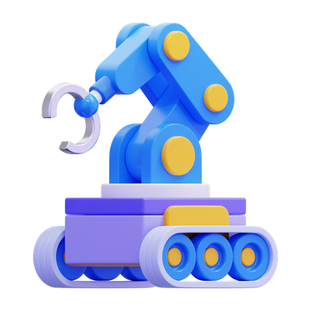 Mechanischer Roboterarm  3D Illustration