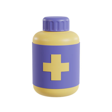 Bouteille de médicament  3D Illustration