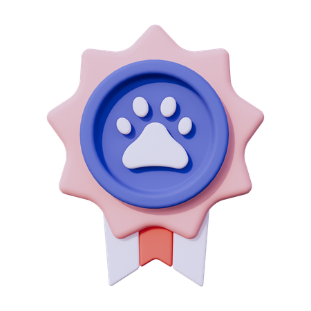 Médaille pour animaux de compagnie  3D Icon