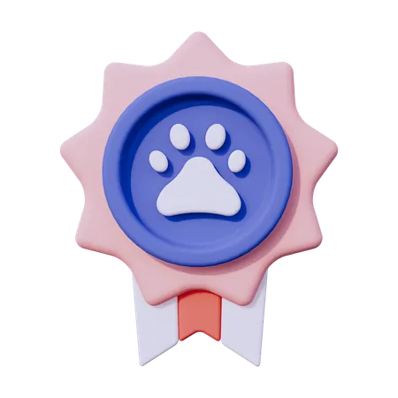 Médaille pour animaux de compagnie  3D Icon