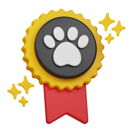 Médaille pour animaux de compagnie  3D Icon