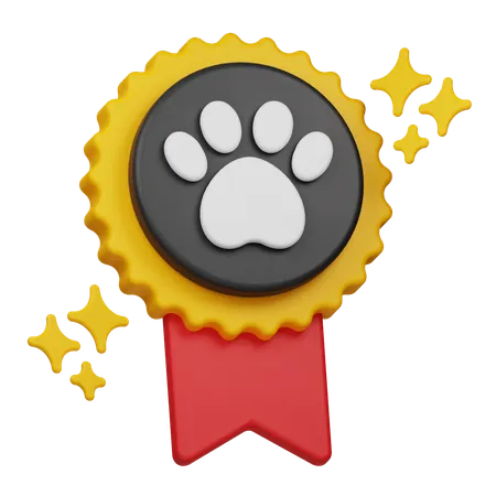 Médaille pour animaux de compagnie  3D Icon