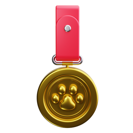 Médaille de chien  3D Icon