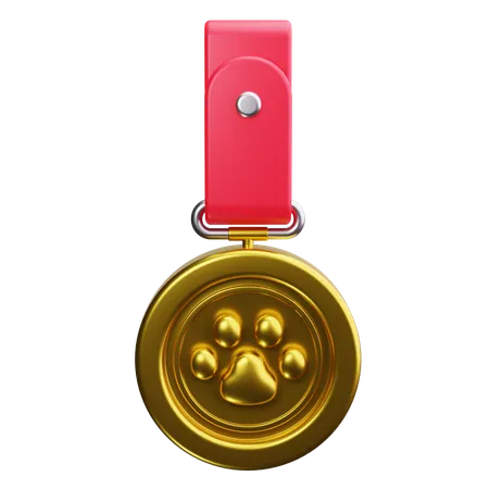 Médaille de chien  3D Icon