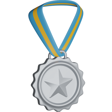 Médaille d'argent  3D Icon