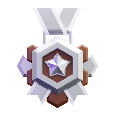 Médaille d'argent  3D Icon
