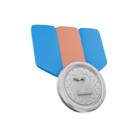 Médaille d'argent  3D Icon