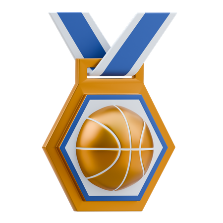 Médaille de basket  3D Icon