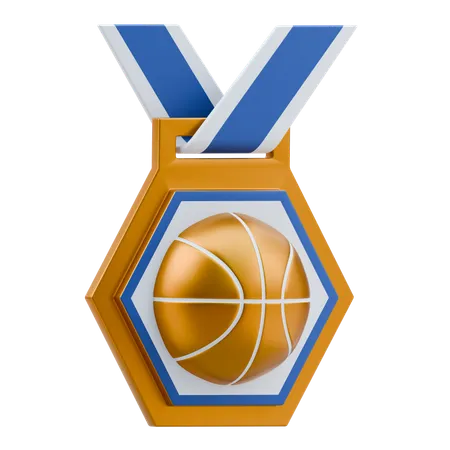 Médaille de basket  3D Icon