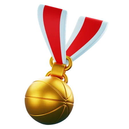 Médaille de basket  3D Icon