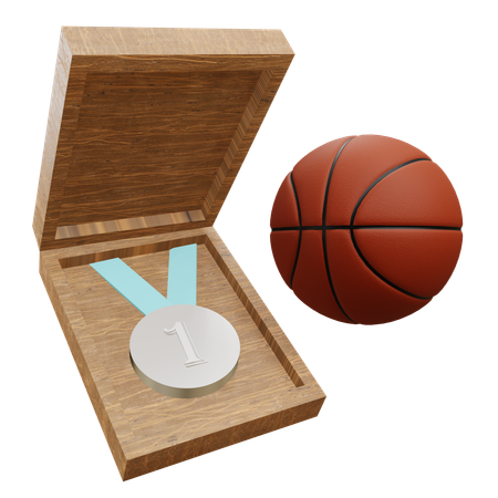 Médaille de basket  3D Icon