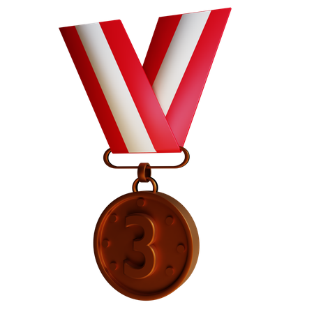 Médaille de bronze  3D Illustration