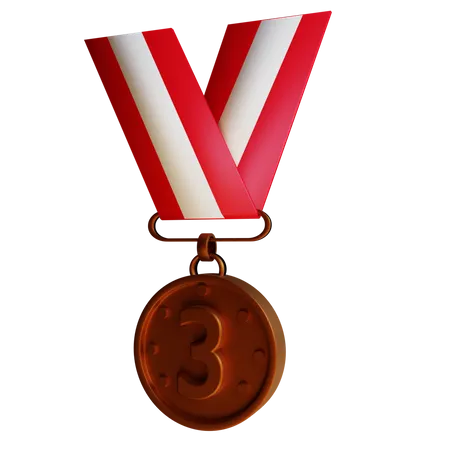 Médaille de bronze  3D Illustration