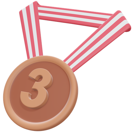 Médaille de bronze  3D Illustration