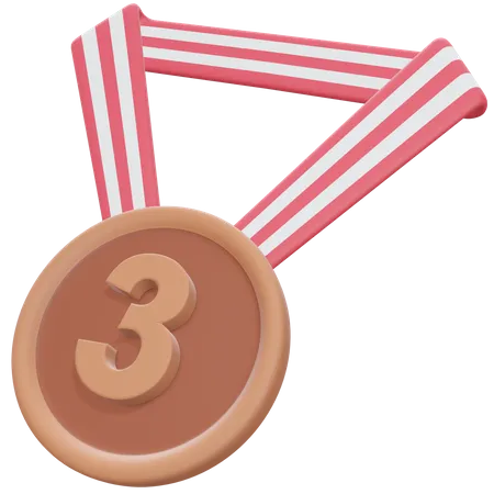 Médaille de bronze  3D Illustration