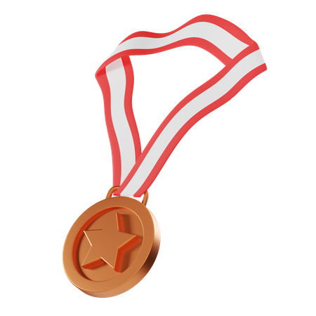 Médaille de bronze  3D Illustration